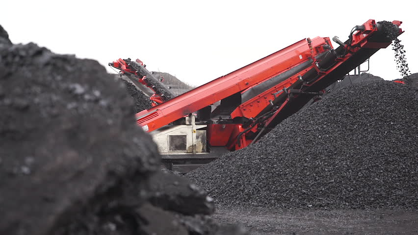 coal enrichment at the plant. coal conveyor Royalty-Free Stock Footage #1028277596