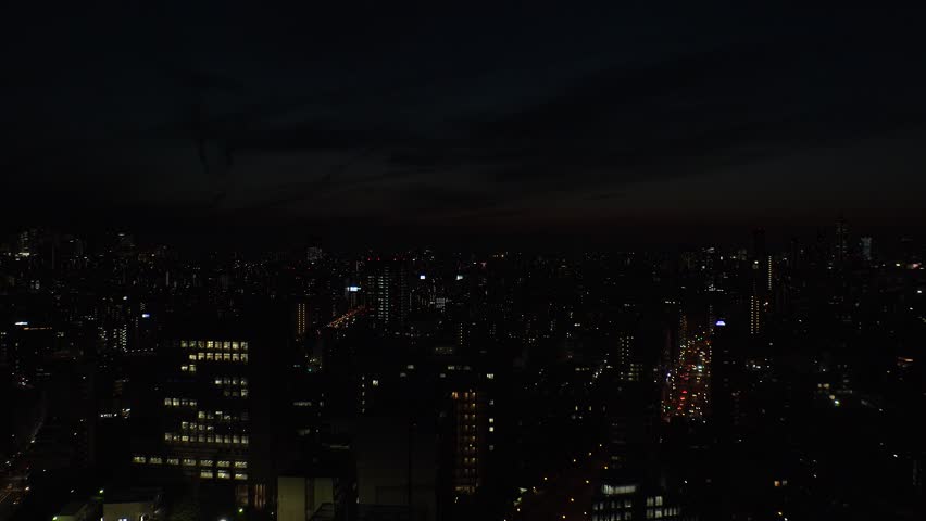 TOKYO,  JAPAN - CIRCA APRIL 2019 : Aerial sunrise view of CITYSCAPE of TOKYO around Shinjuku city and Ikebukuro city.  View from Bunkyo ward.  Time lapse shot. Royalty-Free Stock Footage #1028281757