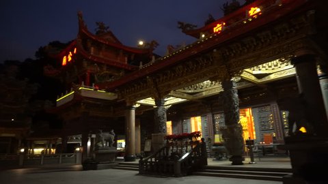 Hongludi Nanshan Fude Temple in Taipei, Taiwan, China - December 2018