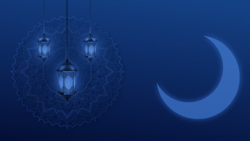 islamic ramadan - eid background moon Stock Footage Video (100% Royalty