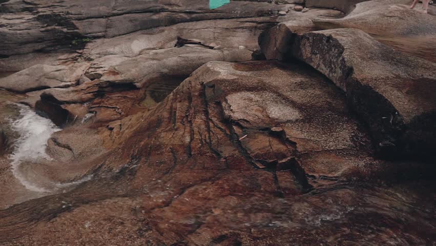Mountain stream shot in slow motion (60fps) filmed in the White Mountains of New Hampshire
