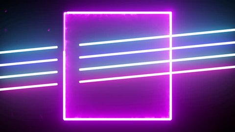 futuristic 4k neon light abstract seamless background blue purple spectrum looped animation fluorescent ultraviolet light glowing neon line Abstract background web neon box circle pattern 4k screens