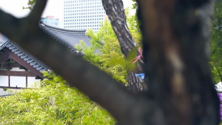 Seoul,South Korea?Circa April 2019?Namsangol Hanok Village: house medium shot