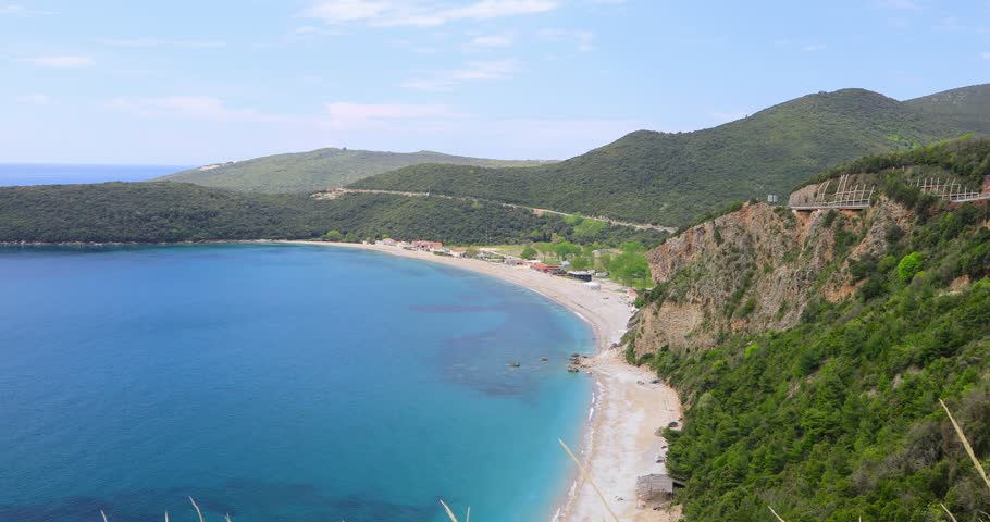 View of Jaz Beach, not far from Budva, Montenegro

