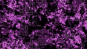 This is an image of a bunch of randomly sized and placed squares and rectangles that are glowing pink against a black background. - Powered by Shutterstock - Get 15% off with code: PIKWIZARD15