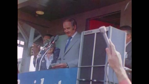 CIRCA 1970s - Shots from the 1972 Presidential Primaries. George McGovern campaigns.