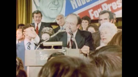 CIRCA 1970s - Shots from the 1972 Presidential Primaries. Humphrey and McGovern campaign.