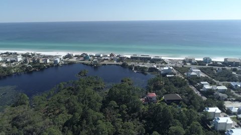 Aerial View of Dune Allen Beach and 30A Lake