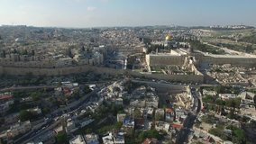 Aeril of Southern Side of Temple Mount. Jerusalem. 
