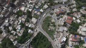 Aerial view of Silwan neighborhood near Siloam Pool. Jerusalem. 