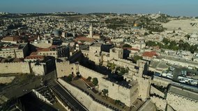 Silence of Atonement Day at Jaffa Gate and Tower of David. 