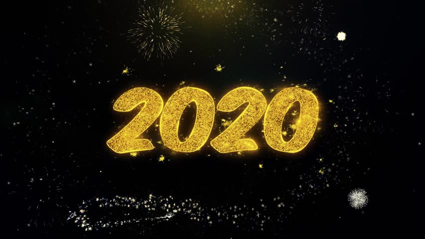 2020 Happy New Year Written Stock Footage Video 100 Royalty
