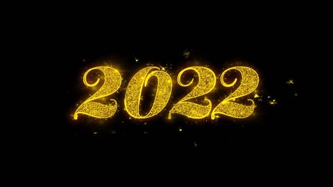 2019 Lettering Against Animated Gold Bokeh Stock Footage Video (100% ...