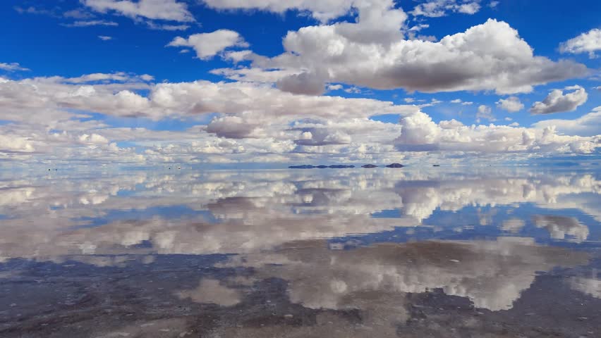 Timelapse uyuni lake blue sky with clouds in Bolivia | Shutterstock HD Video #1028384336