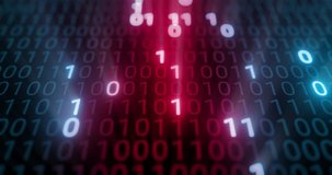 Abstract seamless red and blue hacking digital binary code matrix 01 background loop. Hacker, dark web, matrix, Digital data code in safety security technology concept. 3D rendering - Powered by Shutterstock - Get 15% off with code: PIKWIZARD15
