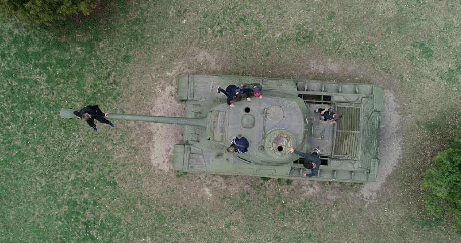 Tank of the second world war. Airview