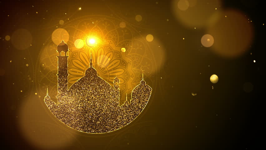 Ramadan Background Looped, Gold Color. Stock Footage Video (100%