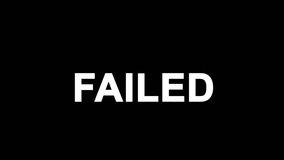 Failed Glitch Text Abstract Vintage Twitched 4K Loop Motion Animation . Black Old Retro Digital TV Glitch Effect Including Twitch, Noise, VHS, Distortion. - Powered by Shutterstock - Get 15% off with code: PIKWIZARD15
