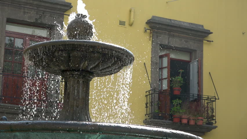 Fountain in Guadalajara, Mexico. Shot in high speed photography.
