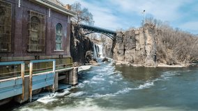 Paterson Great Falls Timelapse Zoomlapse Video, New Jersey