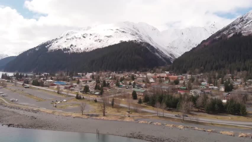 April views on Resurrection bay in Seward Alaska 