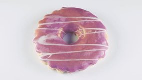 Nice round doughnut with a hole. video shooting with zoom and spin