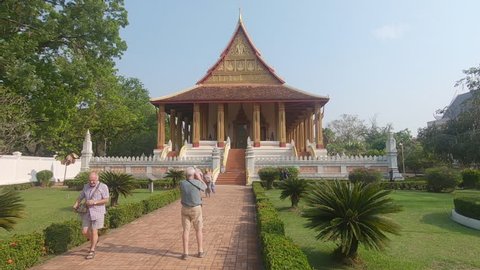 VIENTIANE, LAOS - MARCH 2019; Haw Pha Kaew Temple
