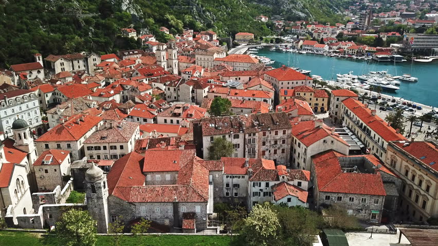 The old town of the city of Kotor, Montenegro
