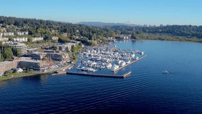 Seattle Harbor by Aerial Drone