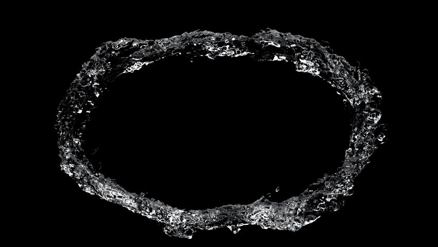 water flow in circle shape with realistic movement.