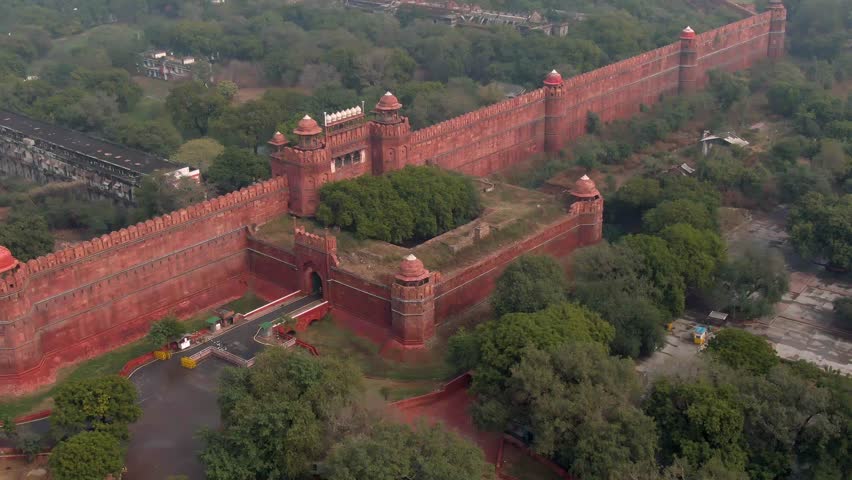 Red Fort in Delhi, India, Stock Footage Video (100