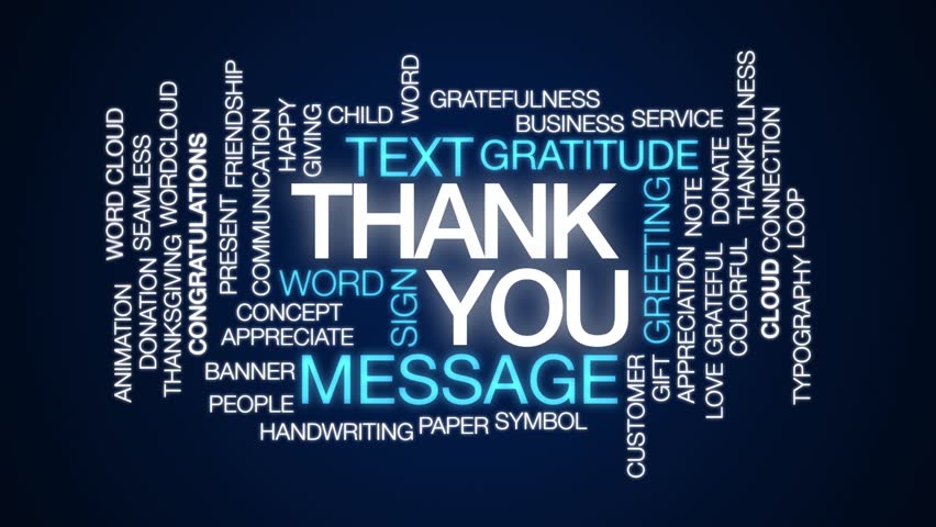 thank you animated word cloud kinetic Stock Footage Video (100% Royalty ...