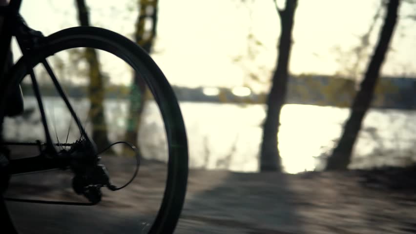 Cyclist Sport Training Twist Pedals On Triathlon Bicycle. Sport Gear 
Bike Wheel. Cycling Gear Athlete Workout. Sport Recreation Cycling Lifestyle Fitness Vacation.Cyclist On Bike Endurance Exercising Royalty-Free Stock Footage #1028623430