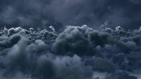 Digital Animation Dark Clouds Moving Forward Stock Footage Video (100% ...