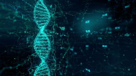 Pharmaceutical research into Gene therapy and genetic engineering of human genes - Conceptual animation 3D render