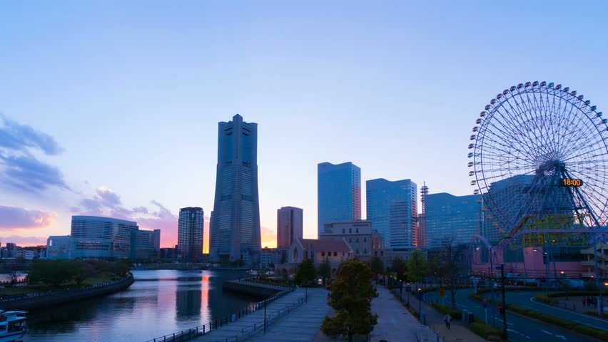 Yokohama night view timelapse long time shooting