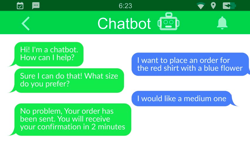 chatbot website talking head