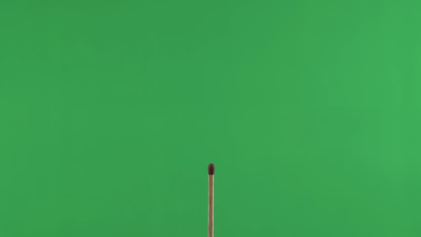 Match Stick Magically Combusts Into Flames And Ignites On Fire Green Screen Background | Shutterstock HD Video #1028647556