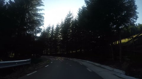4K. Pov. Driving On Mountain Road