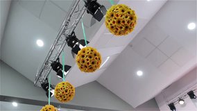 Light equipment flowers design concert stage decoration set yellow sunflowers floristics interior - Powered by Shutterstock - Get 15% off with code: PIKWIZARD15