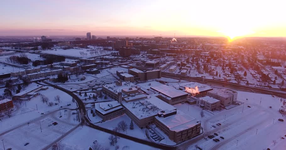 Quebec city downtown after a huge blizzard (Canada).
