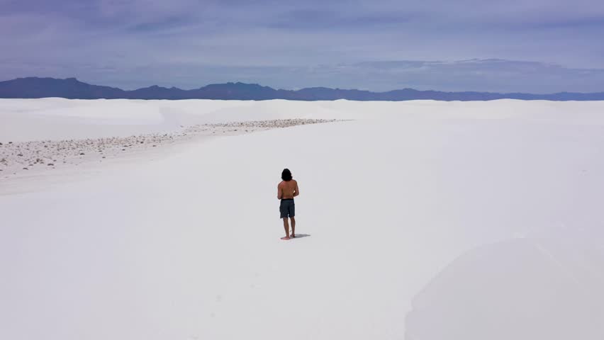 White Sands New Mexico 4k Aerial