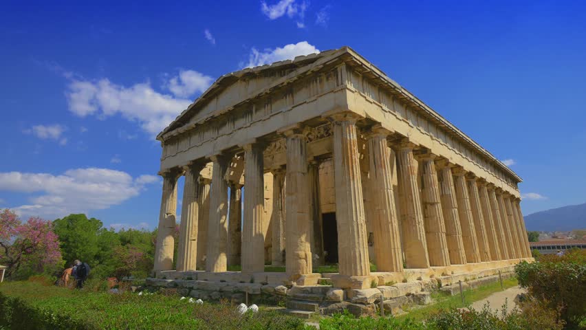 The Temple of Hephaestus at the Agora of Athens, Greece