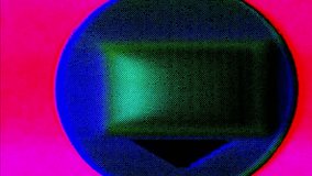 Analog Video Art Multicolor Abstract Shapes & Signal Noise Feedback Manipulation