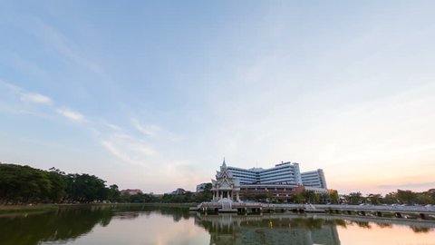 PHITSANULOK, THAILAND - MAY 1, 2019 : Naresuan University and Hospital Naresuan University, Phitsanulok Province, Thailand
