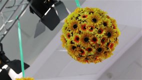 Light equipment design flowers concert stage decoration set yellow sunflowers floristics interior - Powered by Shutterstock - Get 15% off with code: PIKWIZARD15