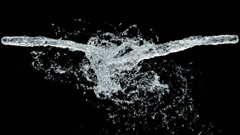 Water Spurting Out Against Black の動画素材 ロイヤリティフリー Shutterstock