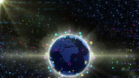 Earth on Digital Network background - Powered by Shutterstock - Get 15% off with code: PIKWIZARD15