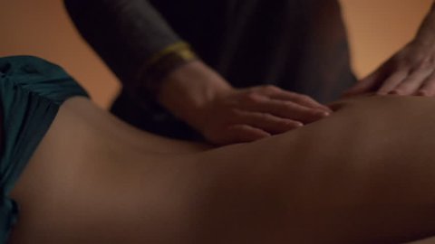 Therapeutic Spine Massage. Massage Therapy. Spa Resort.