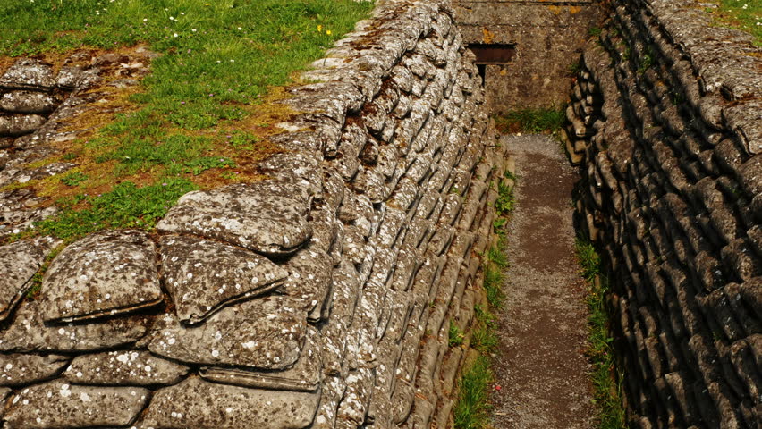 World war one on Western Front : original trenches and dugout system reconstructed